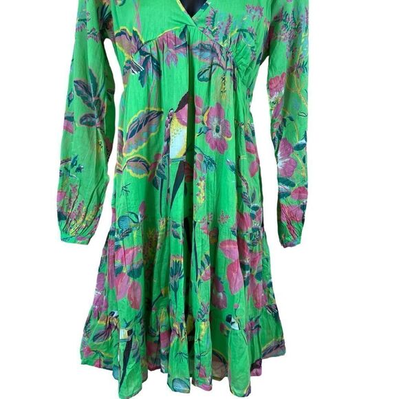 Banjanan Hilary Dress in Woden Hedgerow Classic Green - Picture 4 of 16